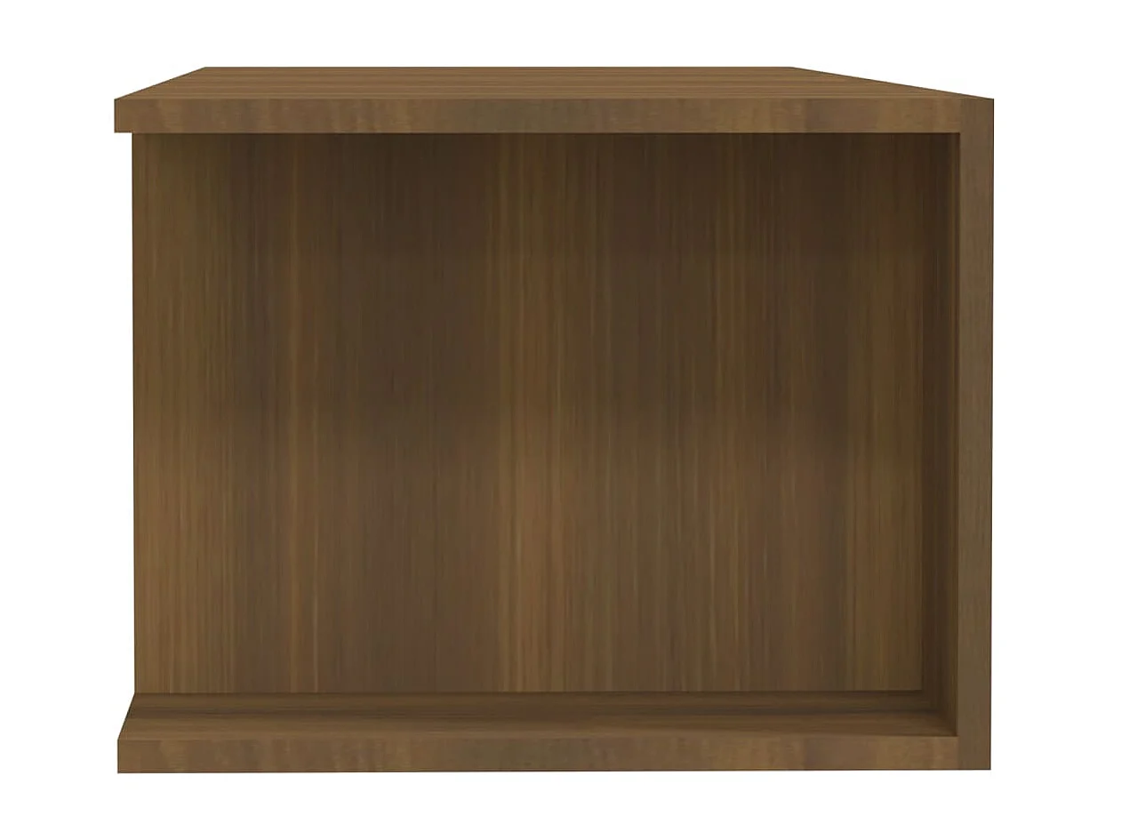 Mueble de TV con luces LED marrón roble 135x39x30 cm ES63458