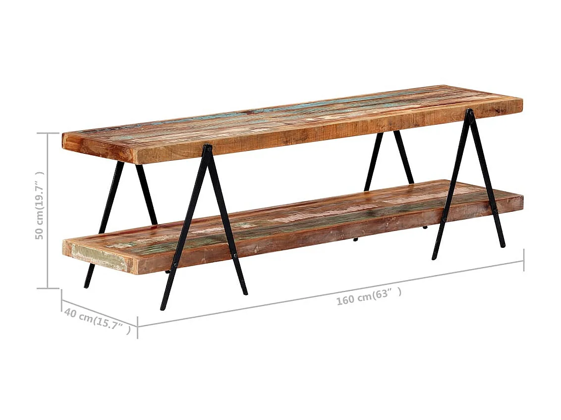 TV-Schrank,TV-Möbel 160x40x50 cm Altholz Massiv -gkd911815