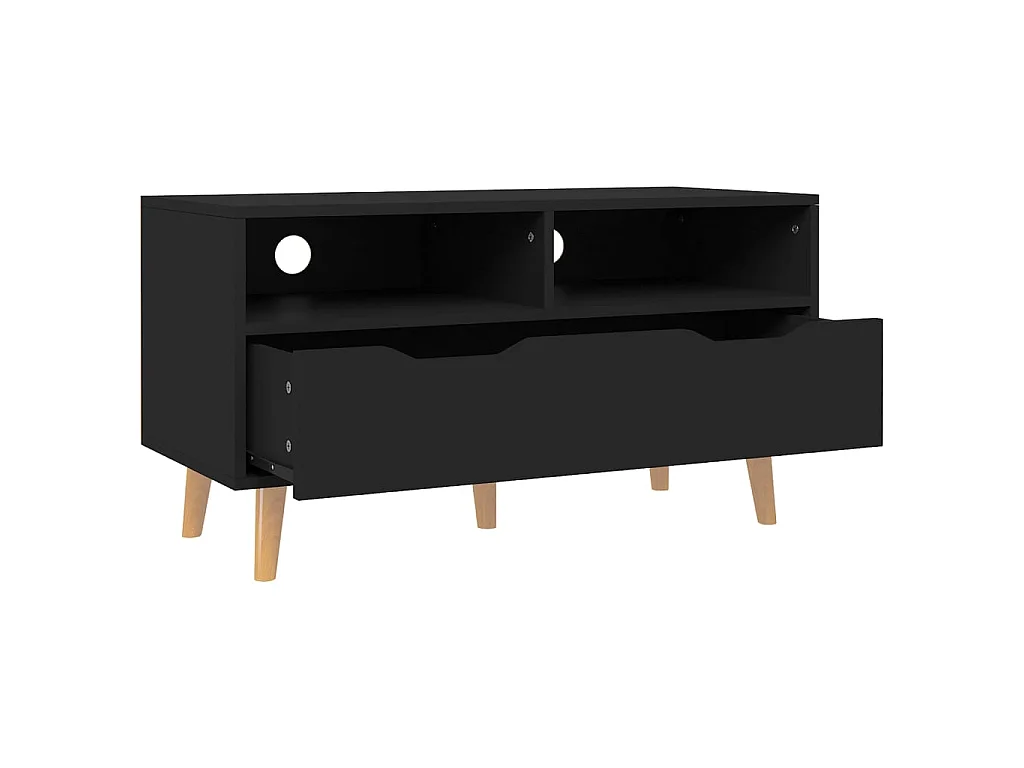 Tv-meubel 90x40x48,5 cm bewerkt hout zwart NL826011