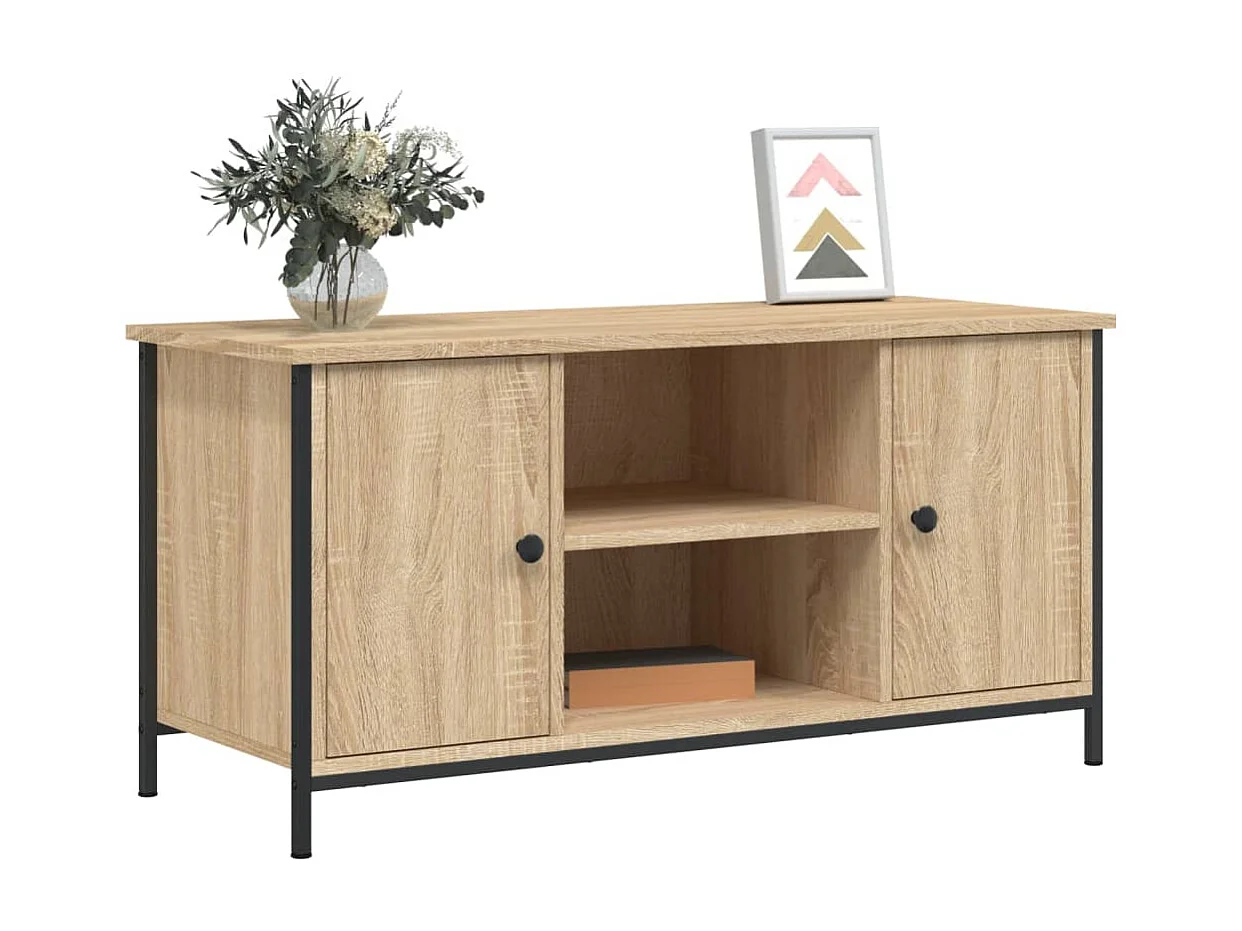 Meuble TV Chêne sonoma 100x40x50 cm Bois d'ingénierie BE68490