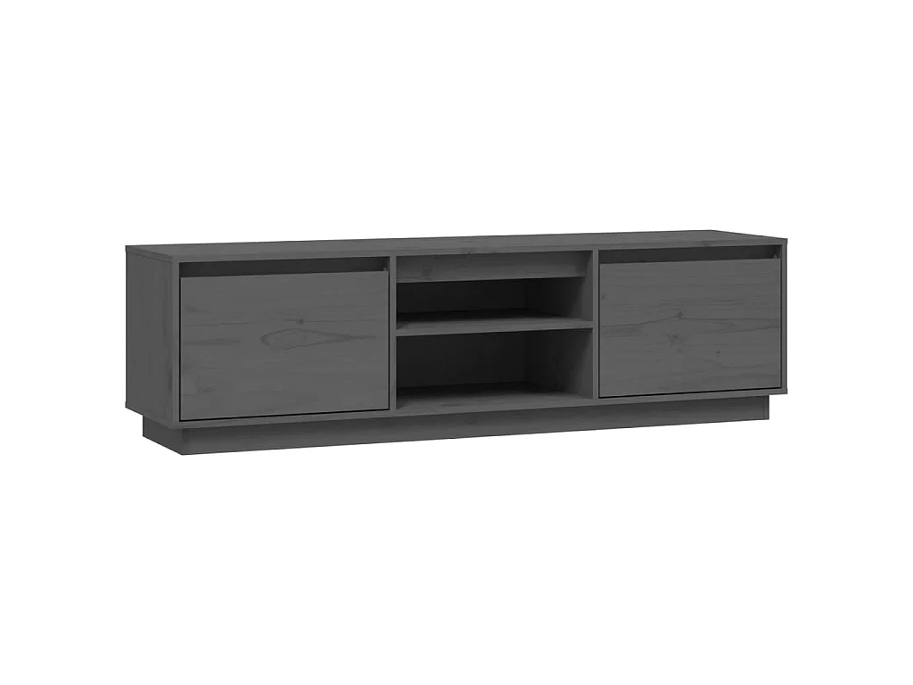 TV-Schrank,TV-Möbel Grau 140x35x40 cm Massivholz Kiefer -gkd745153