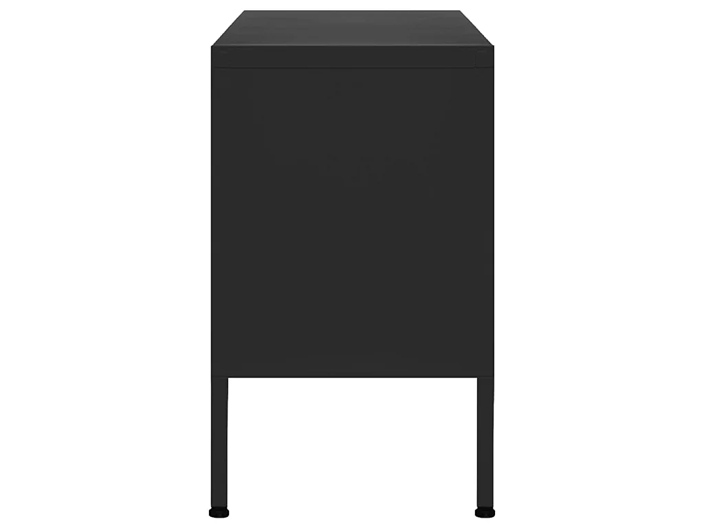 Meuble TV Noir 105x35x50 cm Acier BE50391