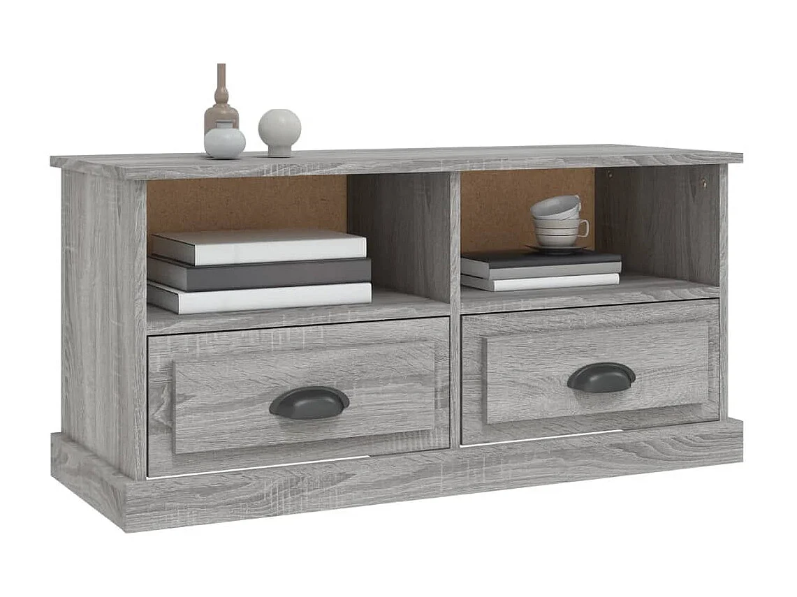 Tv-meubel 93x35,5x45 cm bewerkt hout grijs sonoma eikenkleurig NL520661