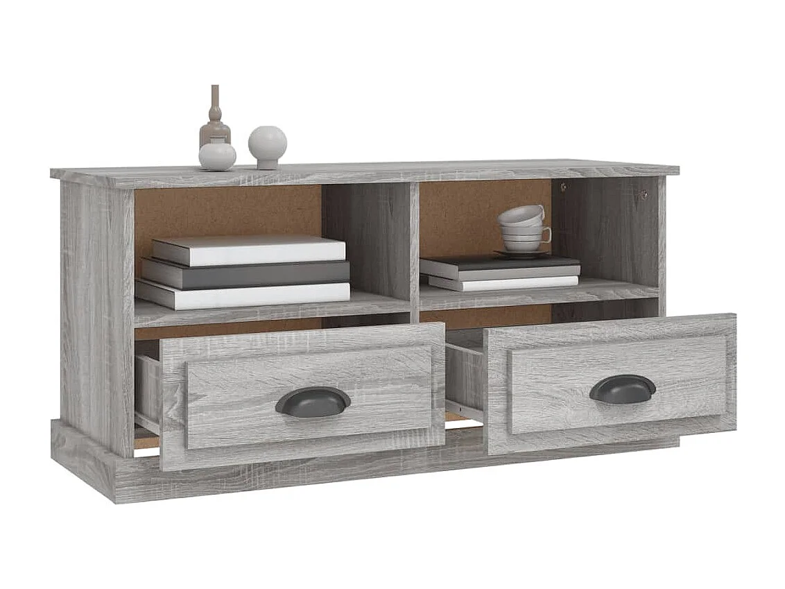 Tv-meubel 93x35,5x45 cm bewerkt hout grijs sonoma eikenkleurig NL520661