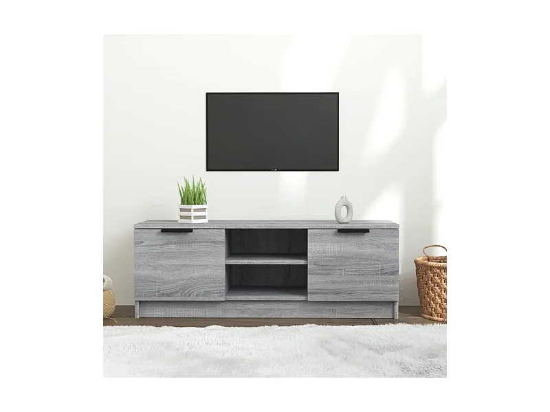 TV-Schrank,TV-Möbel Grau Sonoma 102x35x36,5 cm Holzwerkstoff -gkd340479