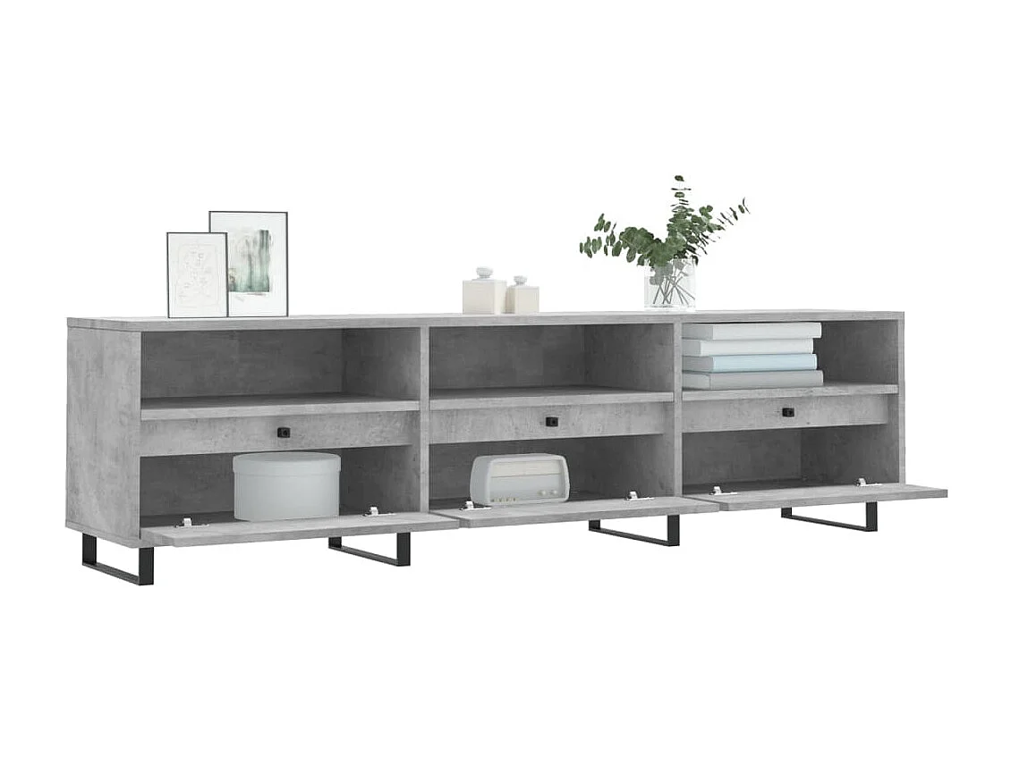 TV-Schrank,TV-Möbel Betongrau 150x30x44,5 cm Holzwerkstoff -gkd19186