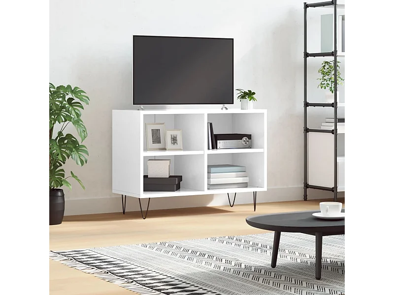 TV-Schrank,TV-Möbel Hochglanz-Weiß 69,5x30x50 cm Holzwerkstoff -gkd578455