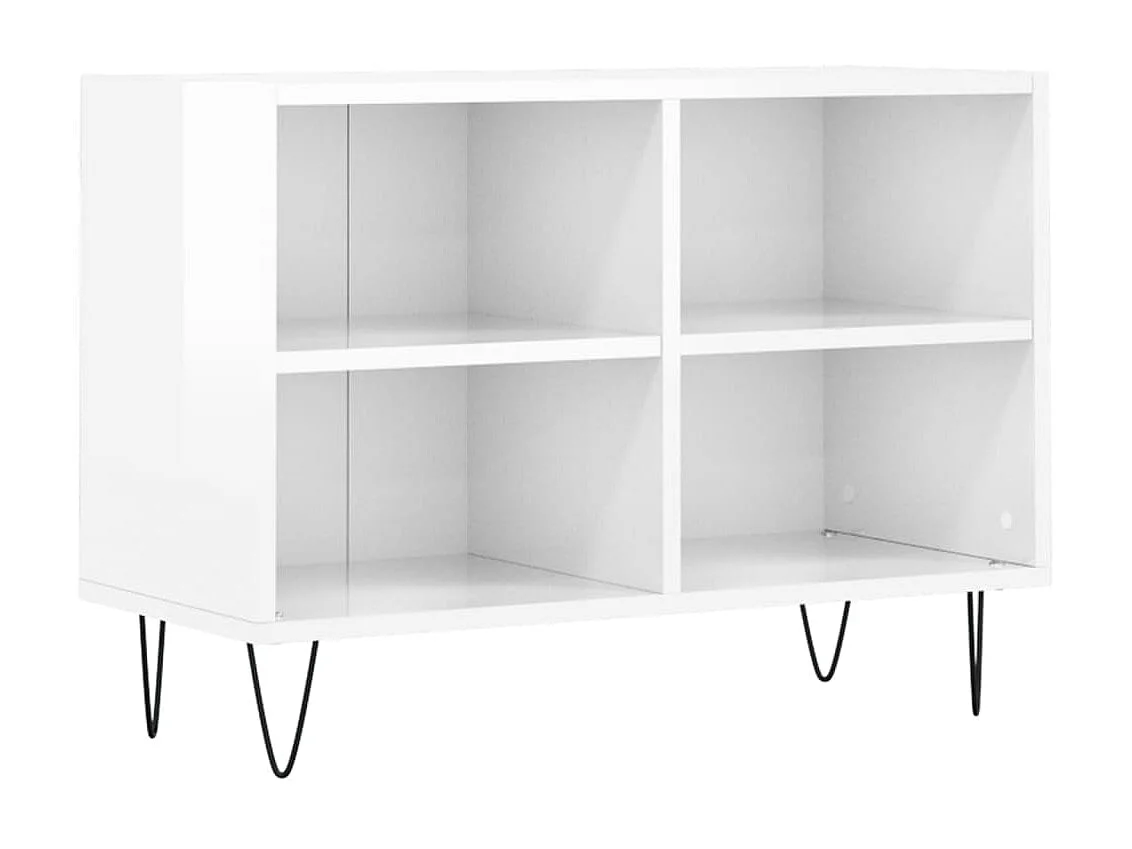 Móvel de TV 69,5x30x50 cm derivados de madeira branco brilhante PT613111
