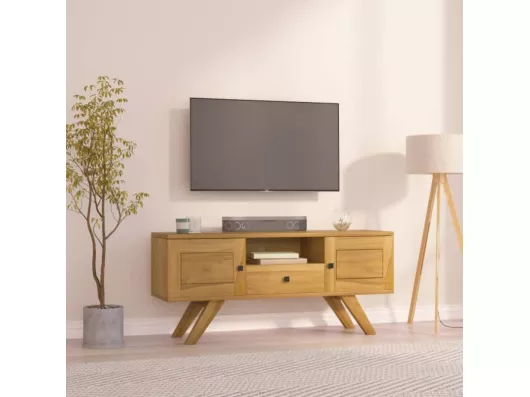 Kauf Unique TV-Schrank,TV-Möbel 110x30x50 cm Massivholz Teak -gkd346542