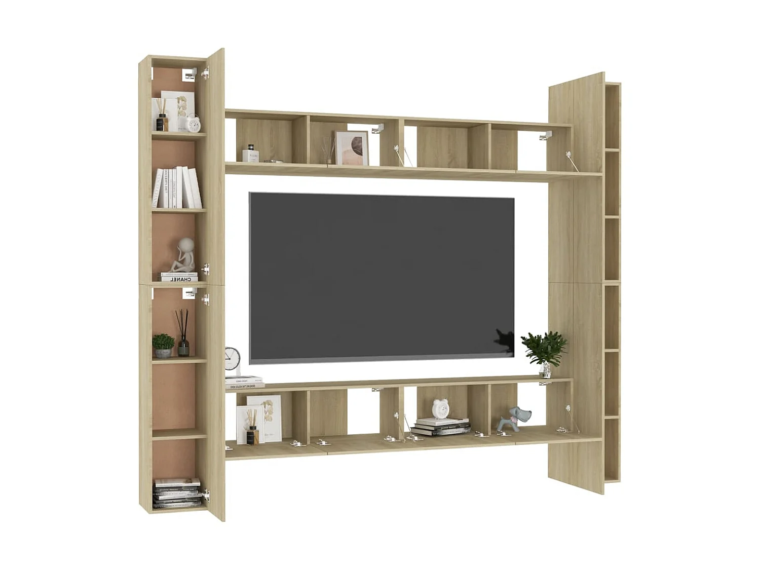 Ensemble de meubles TV 8 pcs Chêne sonoma Bois d'ingénierie BE66921