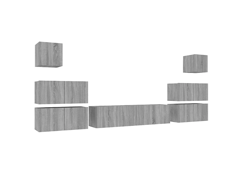 Ensemble de Meubles TV 8 pcs Sonoma gris Bois d'ingénierie GR77533