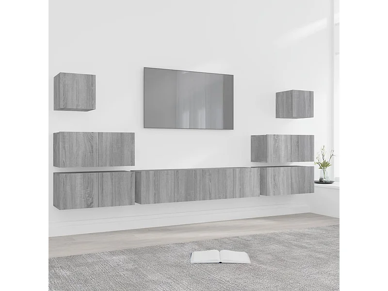Ensemble de Meubles TV 8 pcs Sonoma gris Bois d'ingénierie GR77533