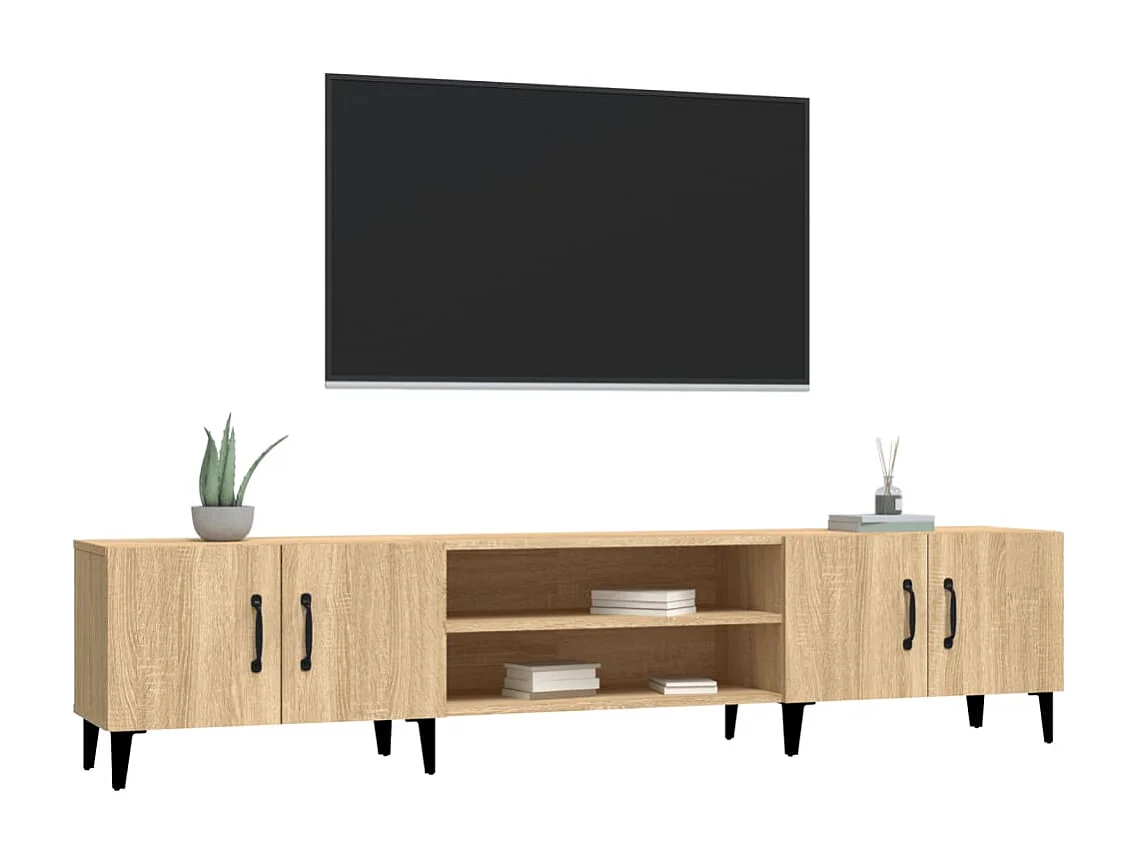 Meubles TV chêne sonoma 180x31,5x40 cm bois d'ingénierie BE65382