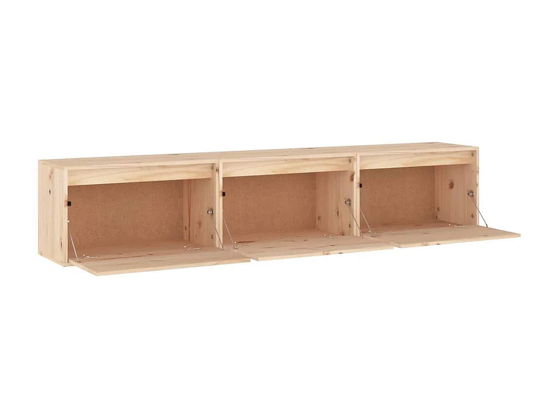 3 Stk.TV-Schränke,TV-Möbel Massivholz Kiefer -gkd491642