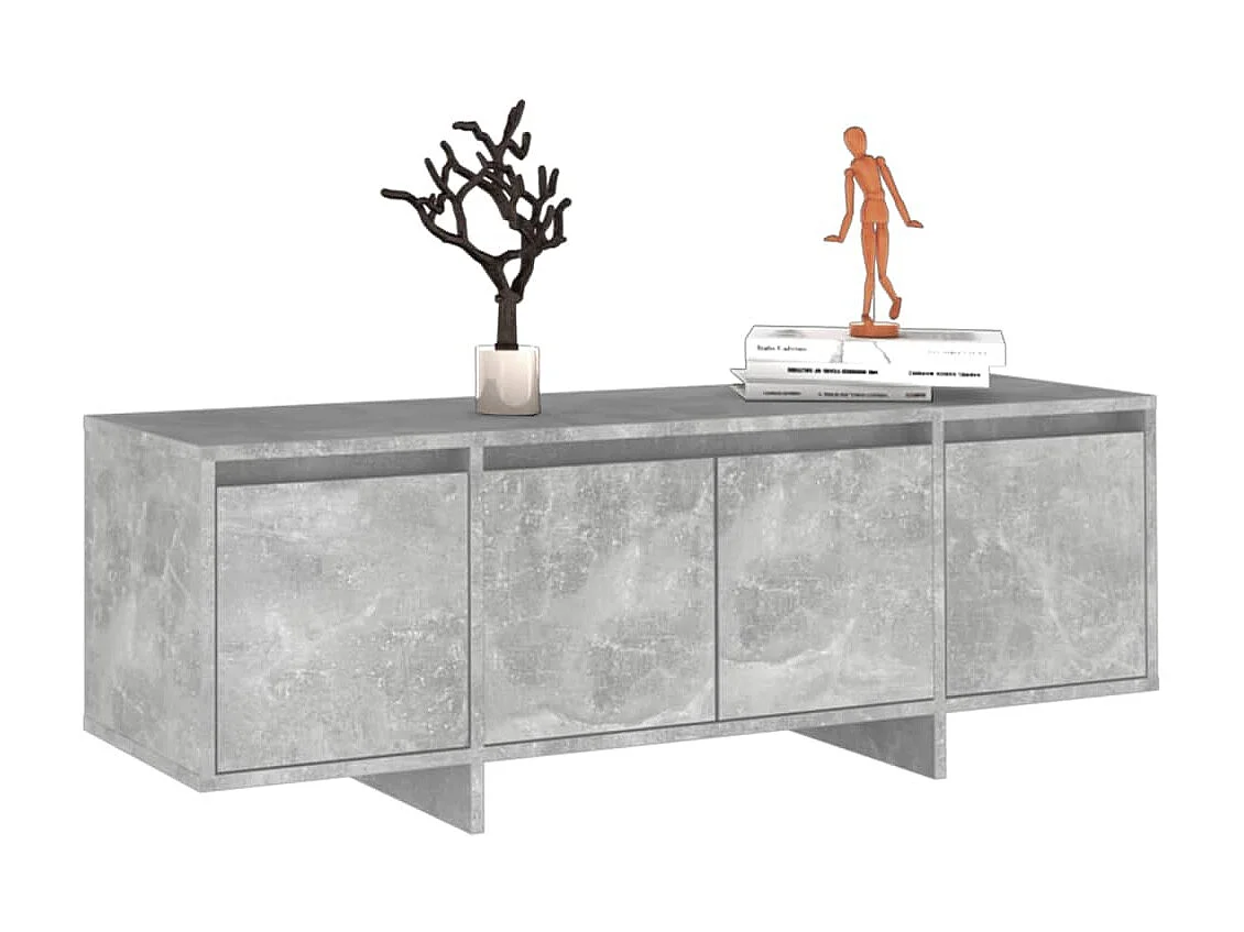 Meuble TV Gris béton 120x30x40,5 cm Aggloméré BE58227