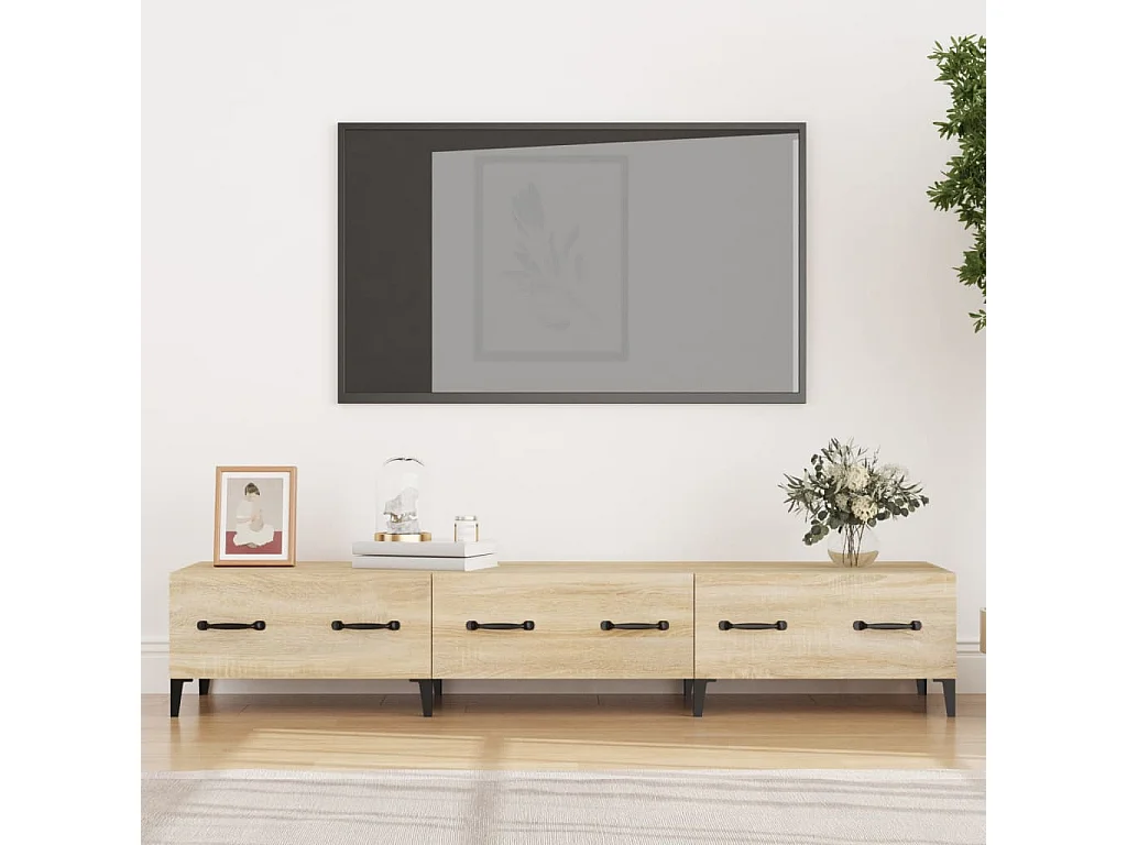 Meuble TV Chêne sonoma 150x34,5x30 cm Bois d'ingénierie BE64966
