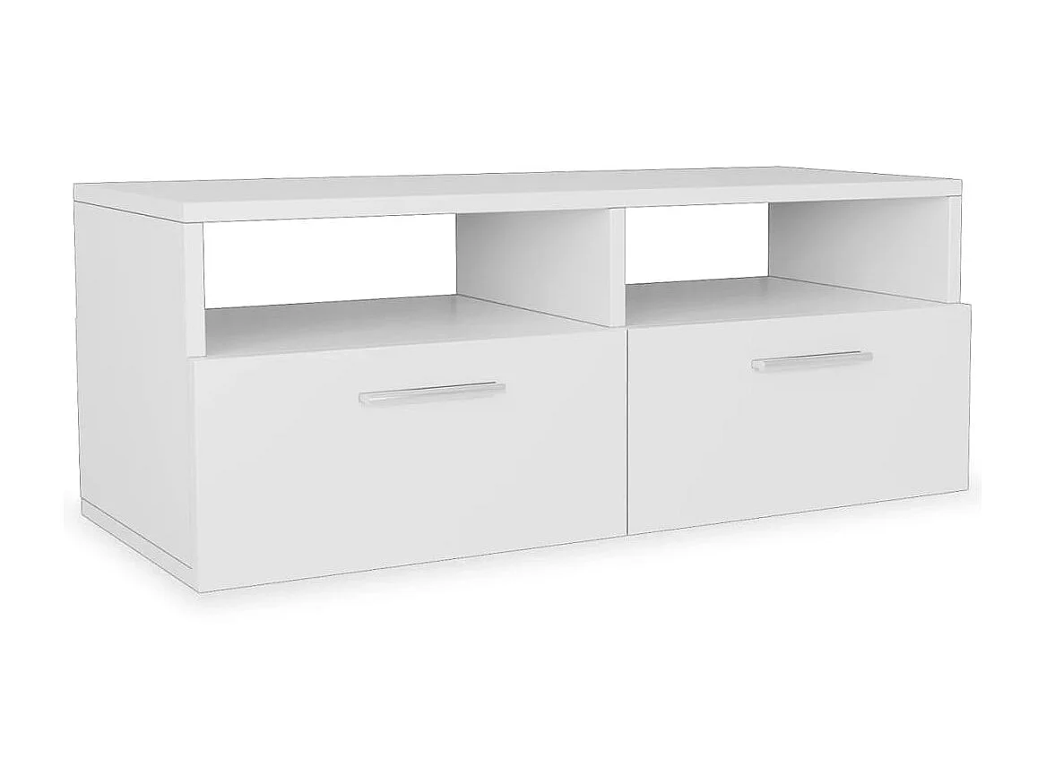 2 Stk. TV-Schränke,TV-Möbel Holzwerkstoff 95x35x36 cm Weiß -gkd799551