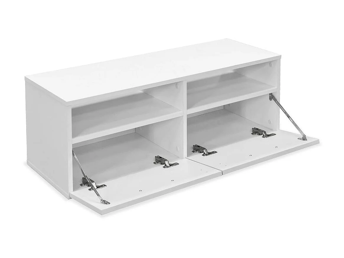 2 pcs Meubles TV Bois d’ingénierie 95x35x36 cm Blanc BE65452