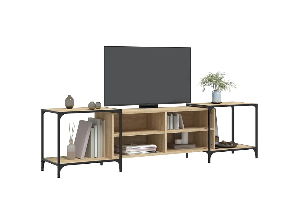 Meuble TV chêne sonoma 203x37x50 cm bois d'ingénierie BE50825