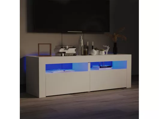 Kauf Unique TV-Schrank,TV-Möbel mit LED-Leuchten Weiß 120x35x40 cm -gkd557915