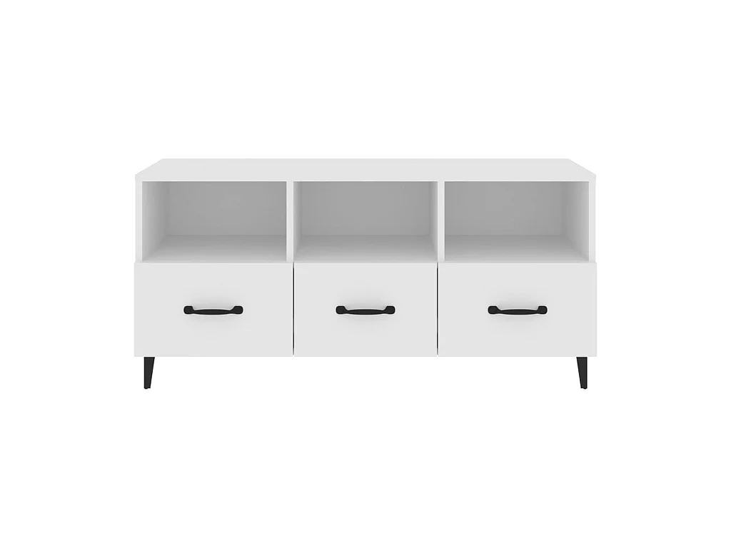 Tv-meubel 102x35x50 cm bewerkt hout wit NL700952