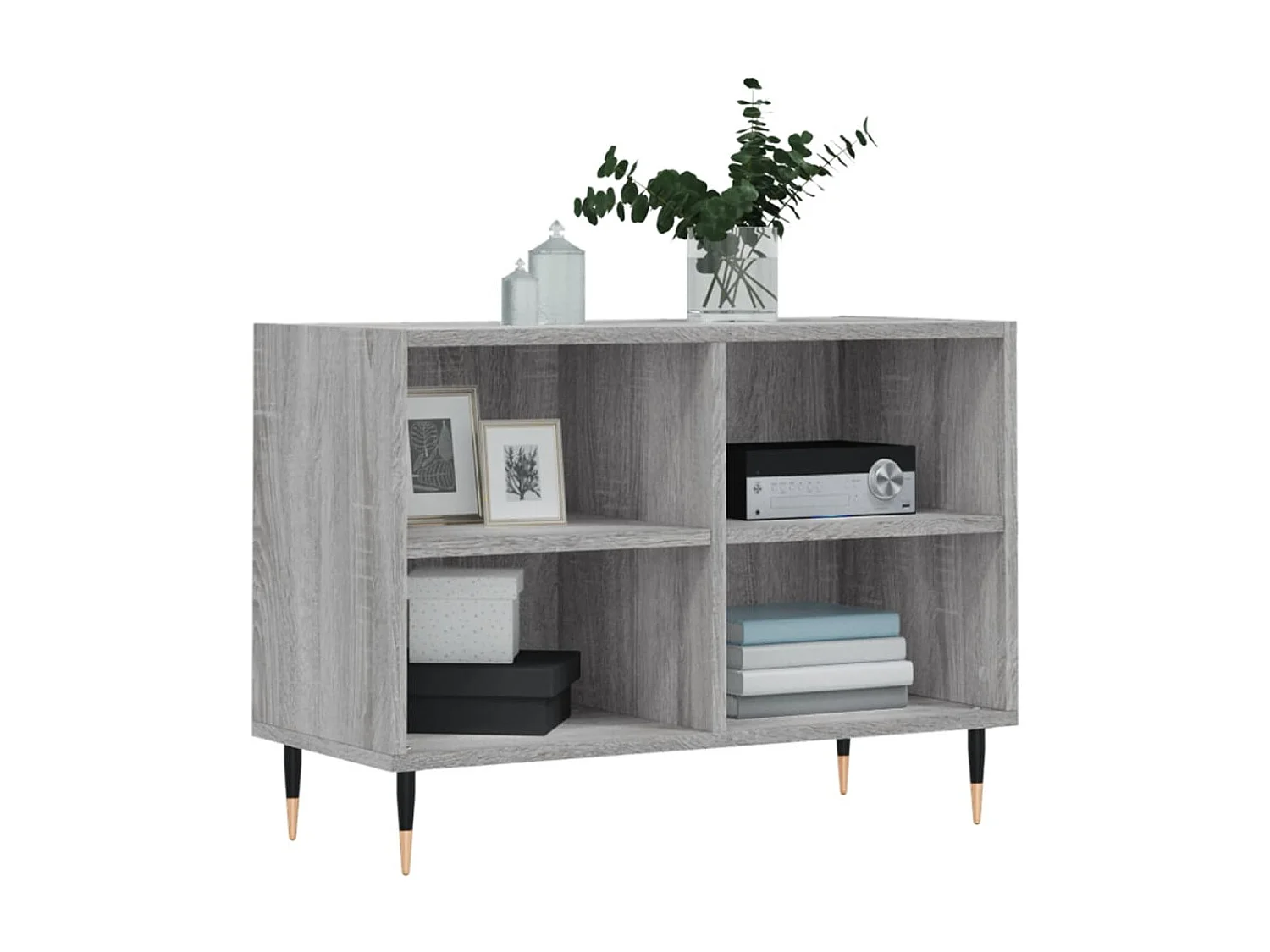 Tv-meubel 69,5x30x50 cm bewerkt hout grijs sonoma eikenkleurig NL473915