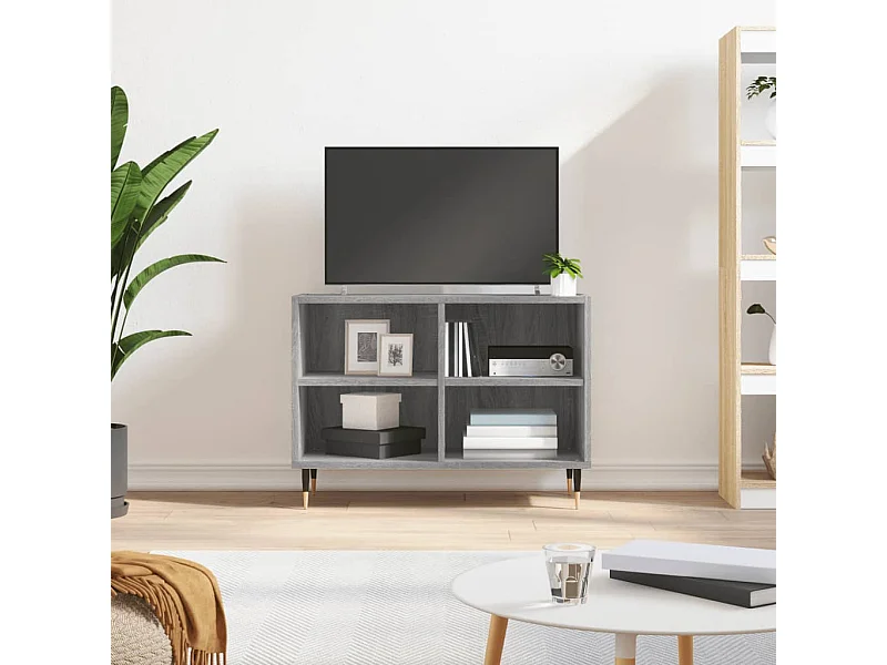 Mueble de TV madera de ingeniería gris Sonoma 69,5x30x50 cm ES33298