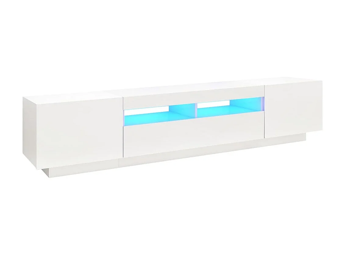 Tv-meubel met LED-verlichting 200x35x40 cm wit NL153646