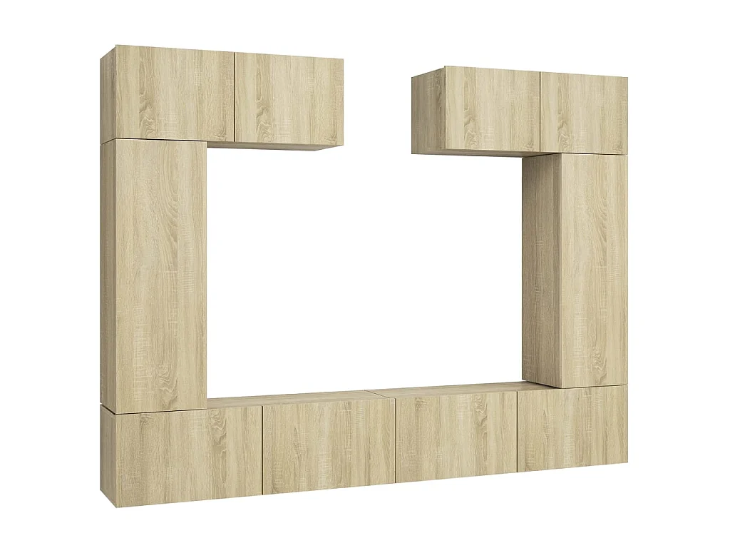Ensemble de meuble TV 6 pcs Chêne sonoma Bois d'ingénierie BE82785