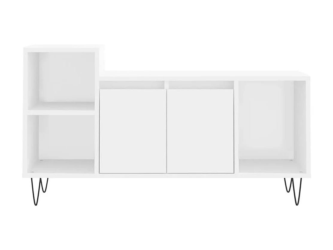 Meuble TV Moderne Blanc 100x35x55 cm Bois d'ingénierie BE4765