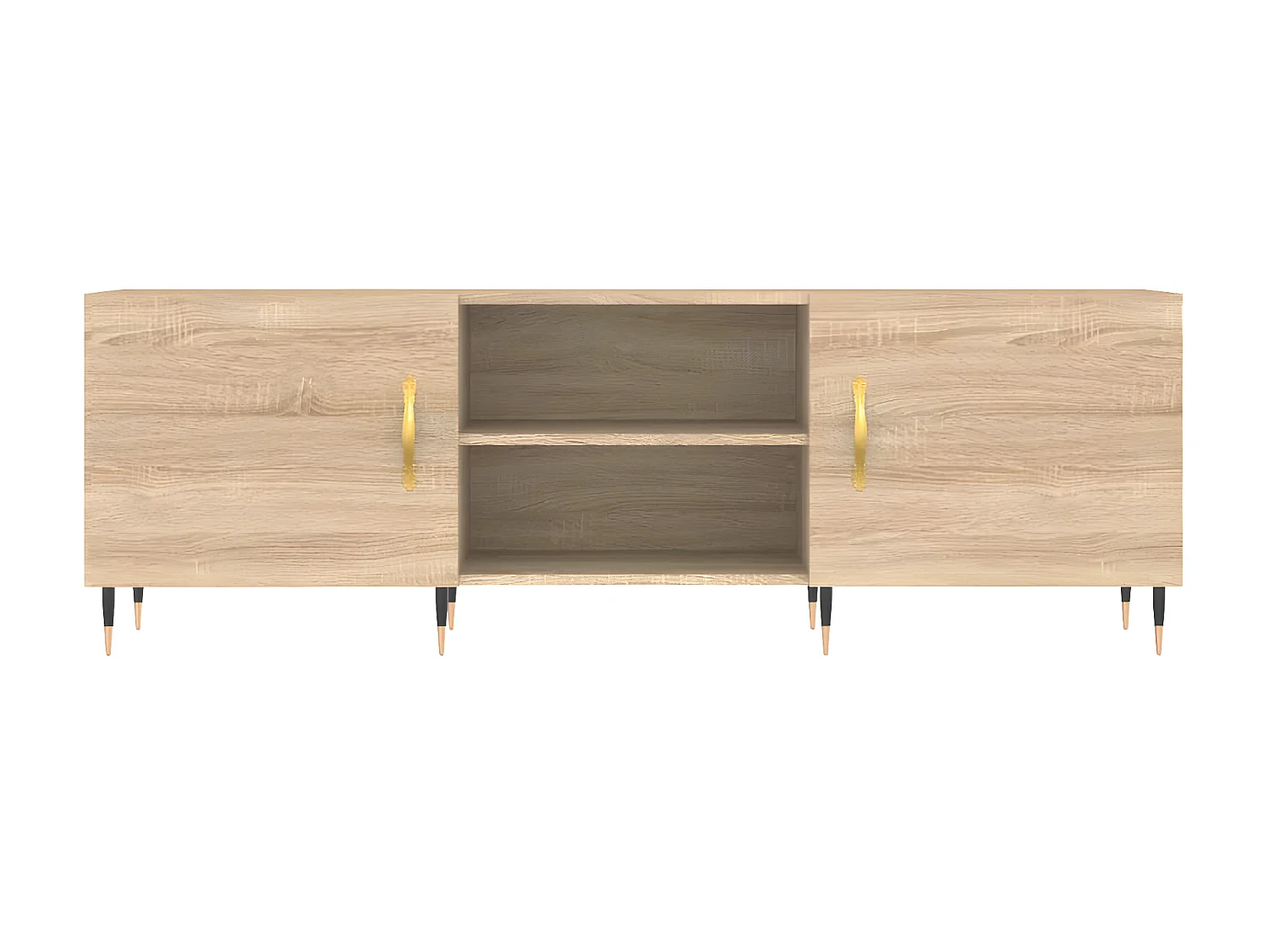 Tv-meubel 150x30x50 cm bewerkt hout sonoma eikenkleurig NL61189