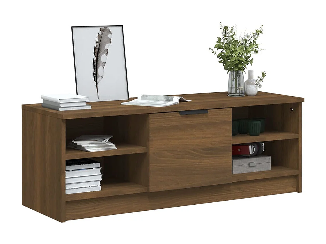 Meuble TV Chêne marron 102x35,5x36,5 cm Bois d'ingénierie BE26896