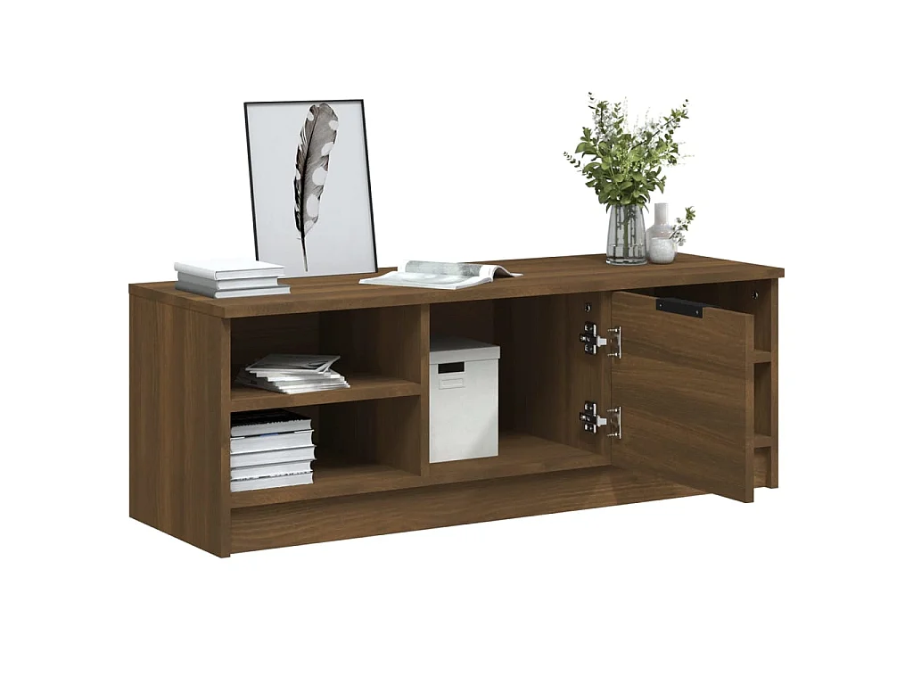 Meuble TV Chêne marron 102x35,5x36,5 cm Bois d'ingénierie BE26896