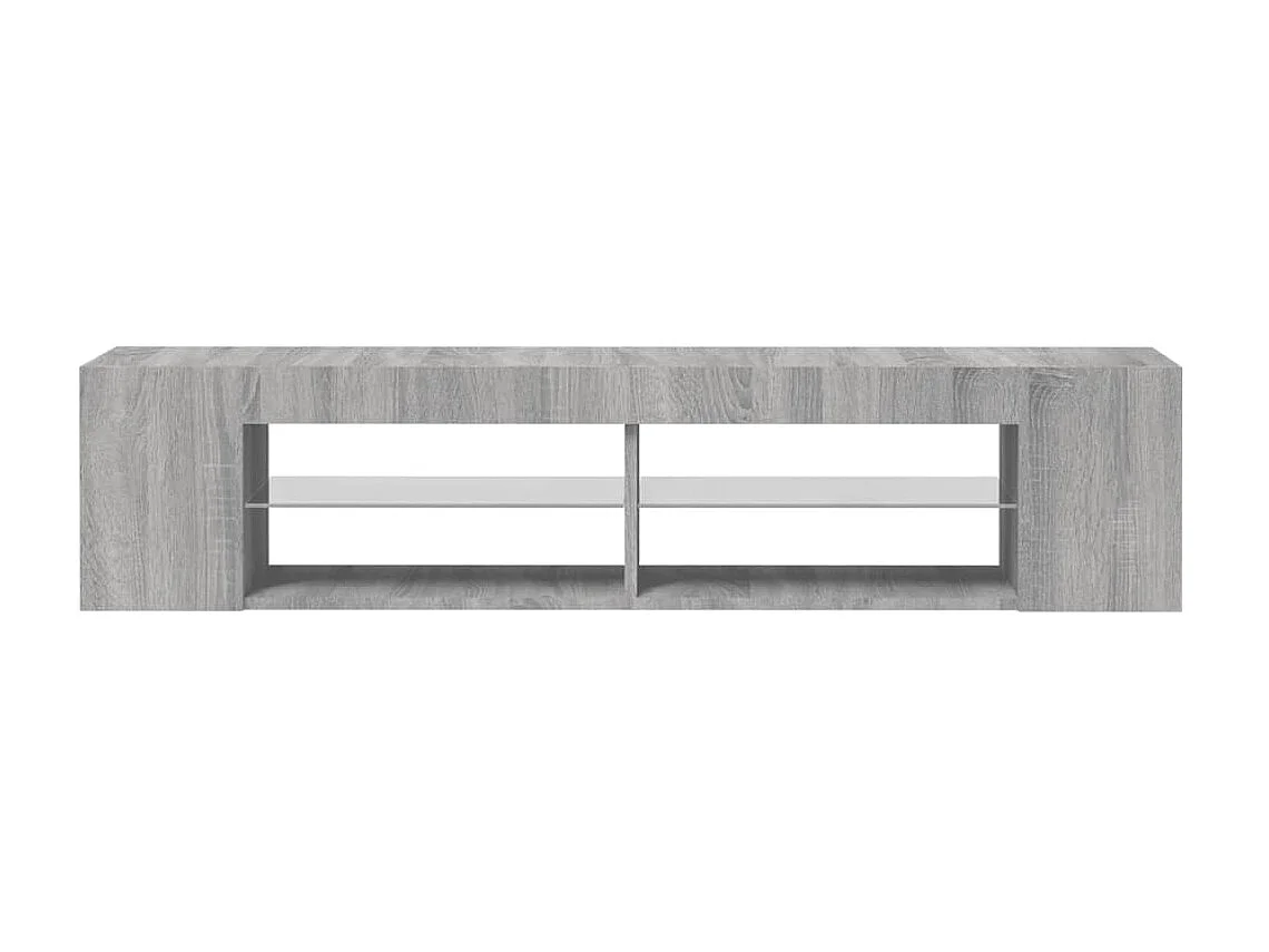 Meuble TV avec lumières LED sonoma gris 135x39x30 cm BE94282