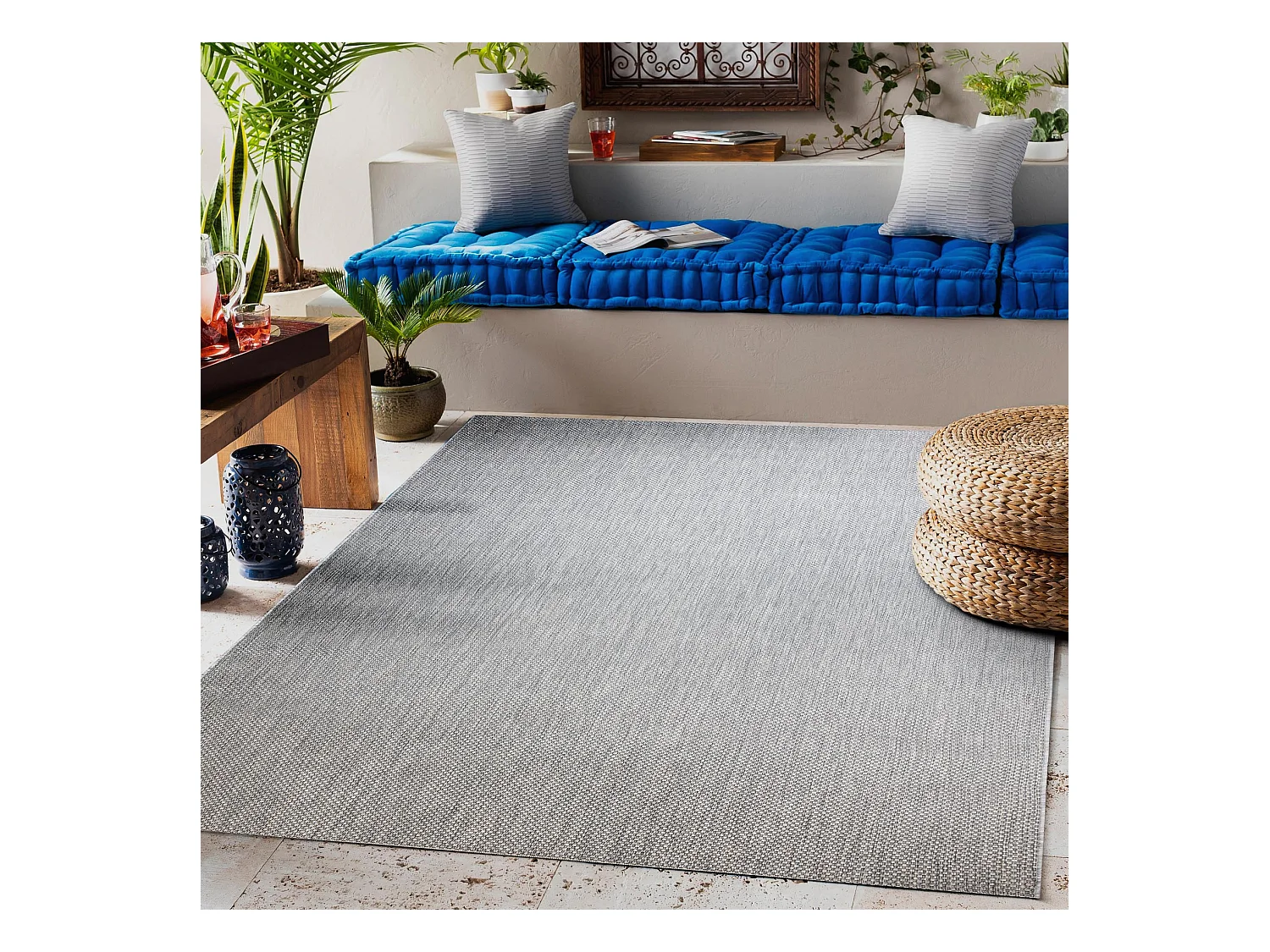 Sisal tapijt SISAL FLAT 48663/037 zilver EFFEN 120x170 cm
