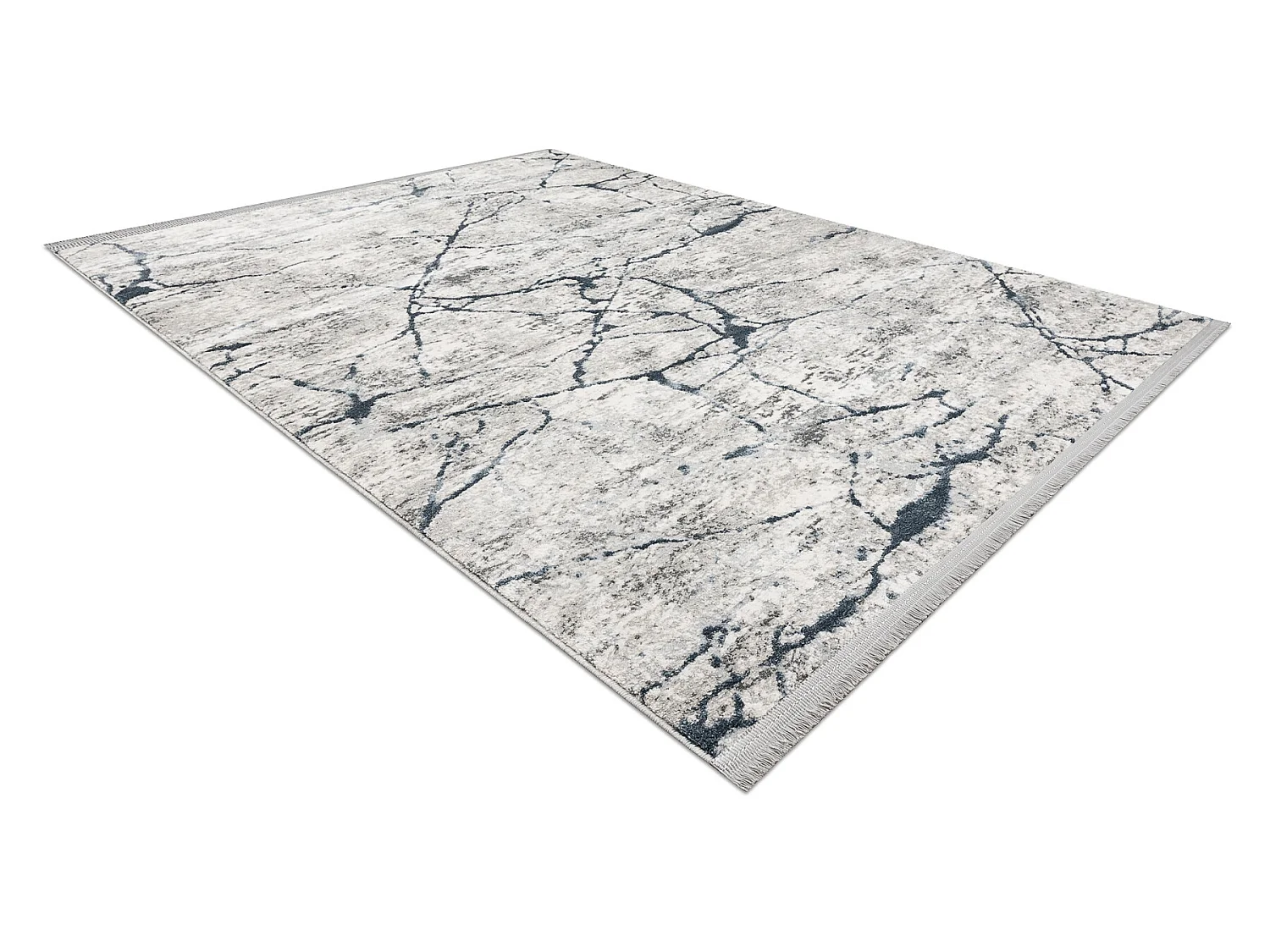 Vloerbekleding modern TULS 51320 marmeren, ivoor / blauw  140x190 cm