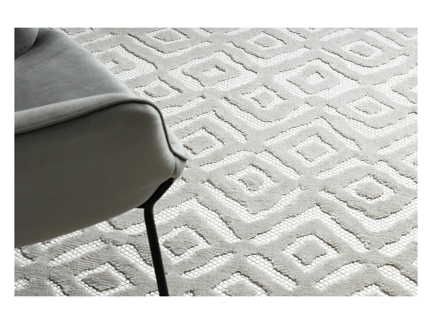 Tapis SANTO SIZAL 58381 diamants, zigzag beige 140x190 cm