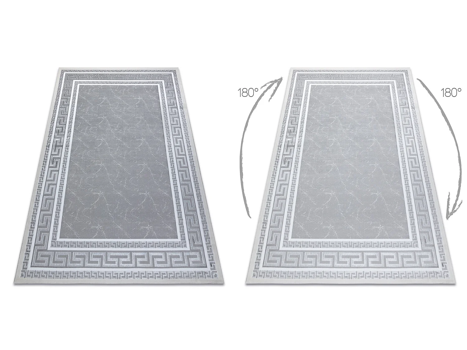 Tapijt GLOSS modern 2813 27 stijlvol, kader, Grieks grijskleuring 200x290 cm