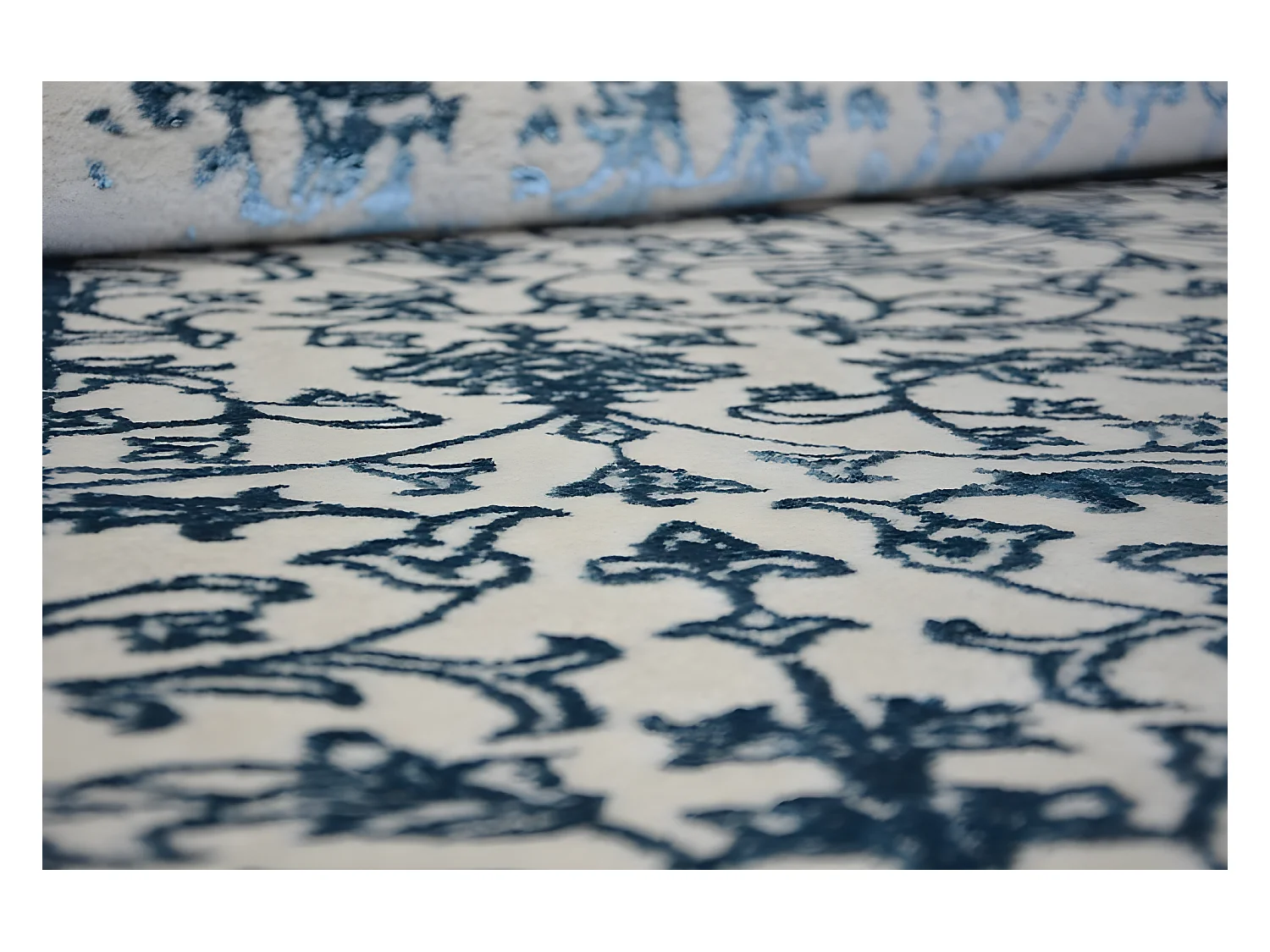 Tapis ACRYLIQUE MANYAS 0920 Ivoire/Bleu 120x180 cm