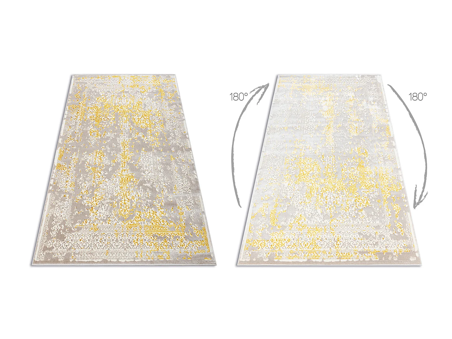 Tapijt CORE 3807 Ornament Vintage - structureel, twee lagen vlies, bei 140x190 cm