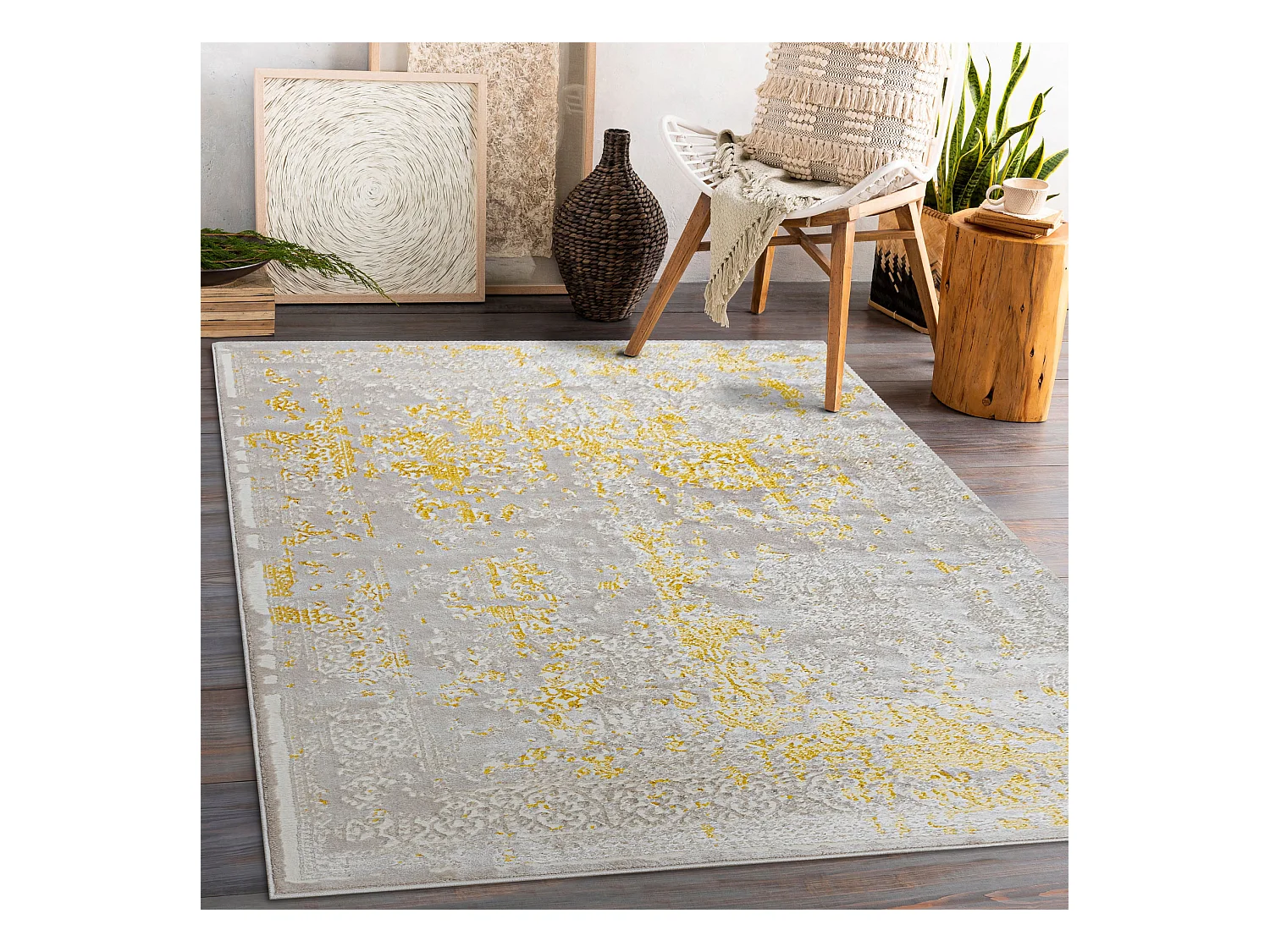 Tapijt CORE 3807 Ornament Vintage - structureel, twee lagen vlies, bei 140x190 cm