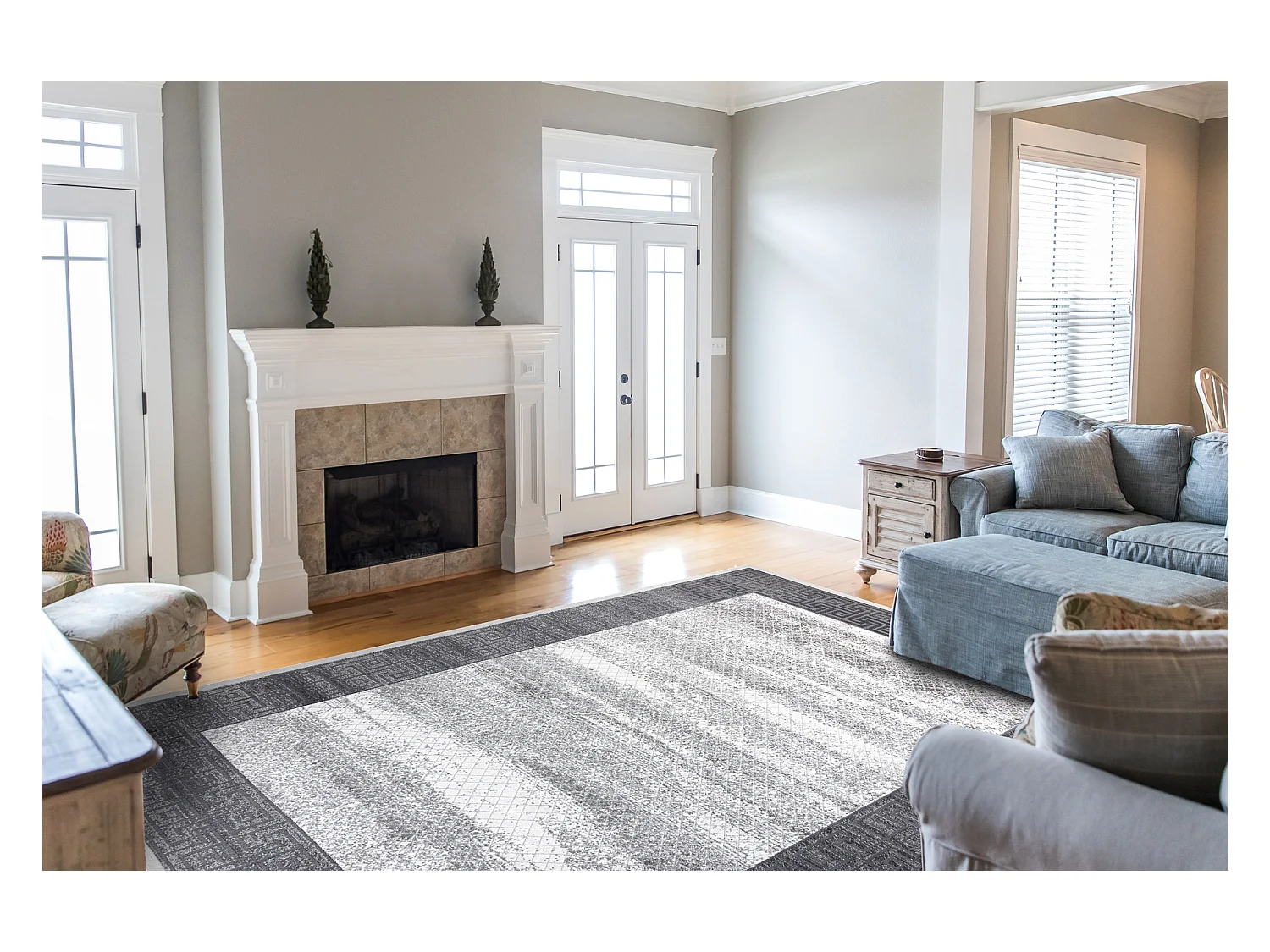 Tapis NOBLE moderne  1512 64 Cadre, grec vintage - Structural deux niv 200x290 cm