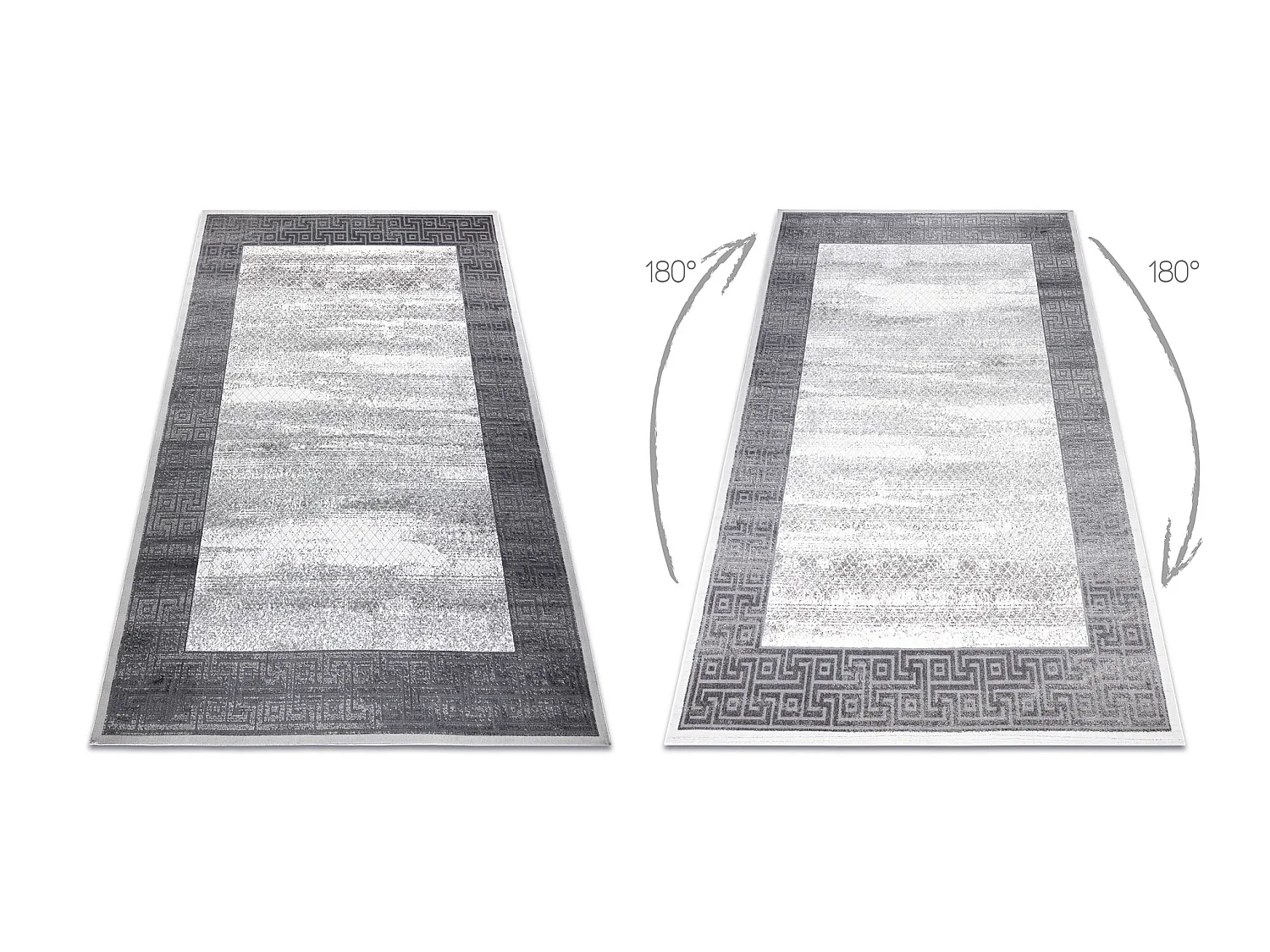 Tapijt NOBLE modern 1512 64 Kader, Grieks vintage gewreven - Structure 200x290 cm