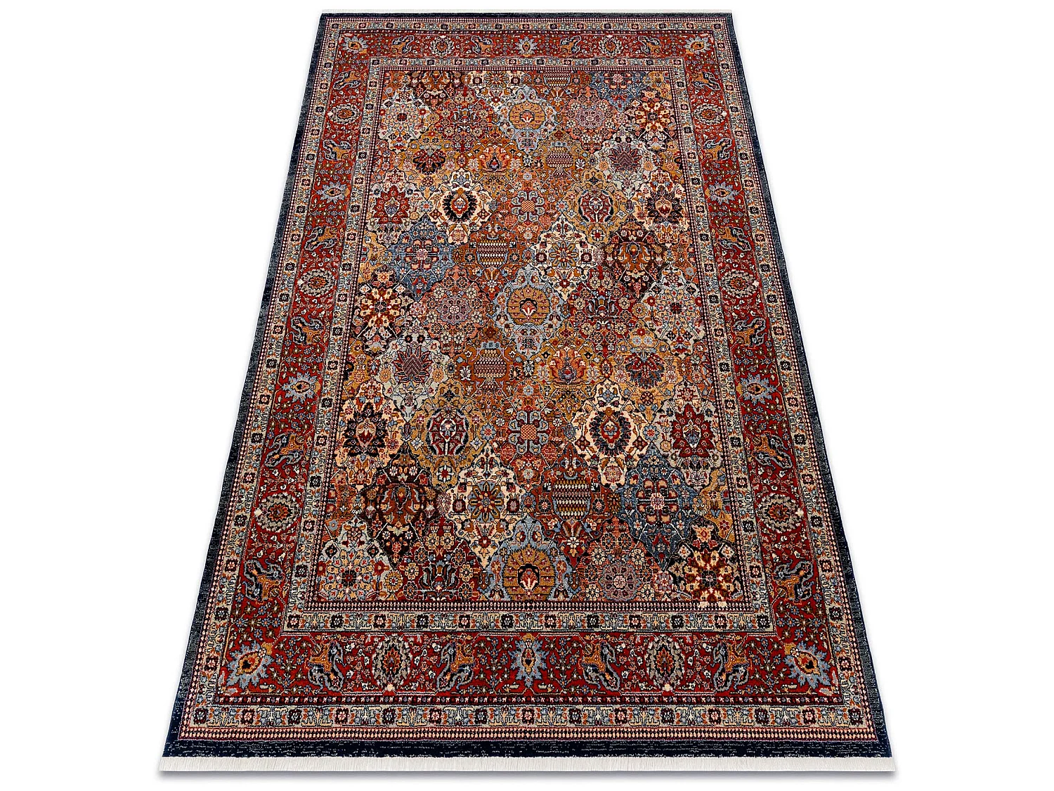 Tapijt KESHAN Ornament, frame oosters 7576/53511 terracotta 160x230 cm