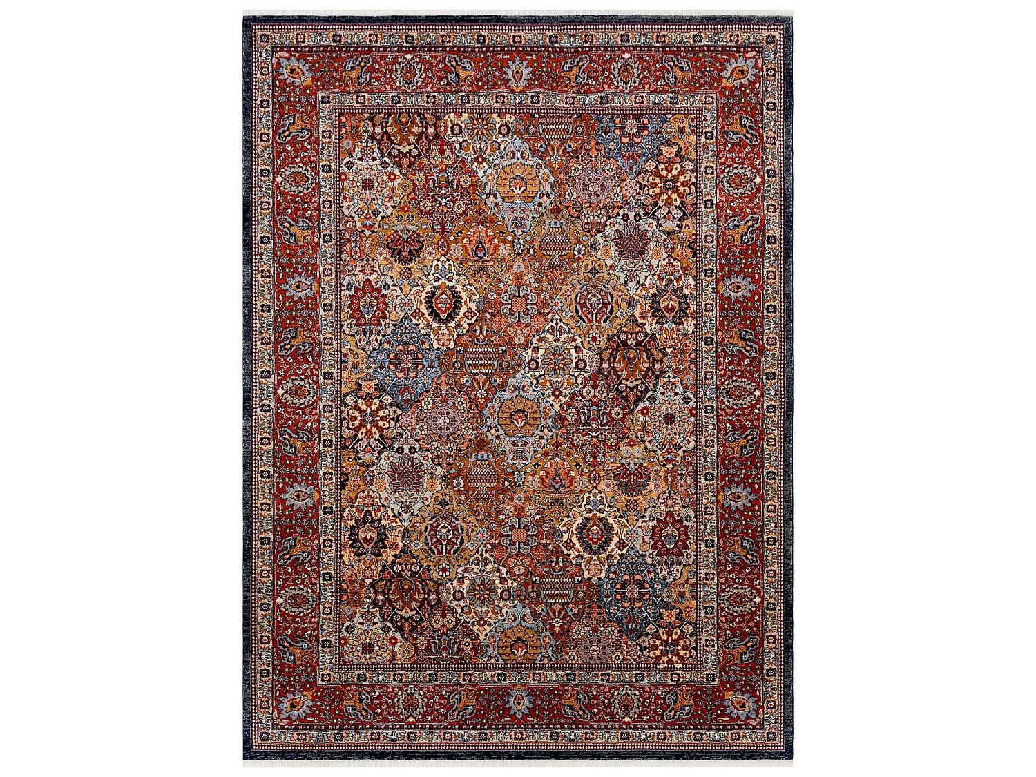 Tapijt KESHAN Ornament, frame oosters 7576/53511 terracotta 160x230 cm