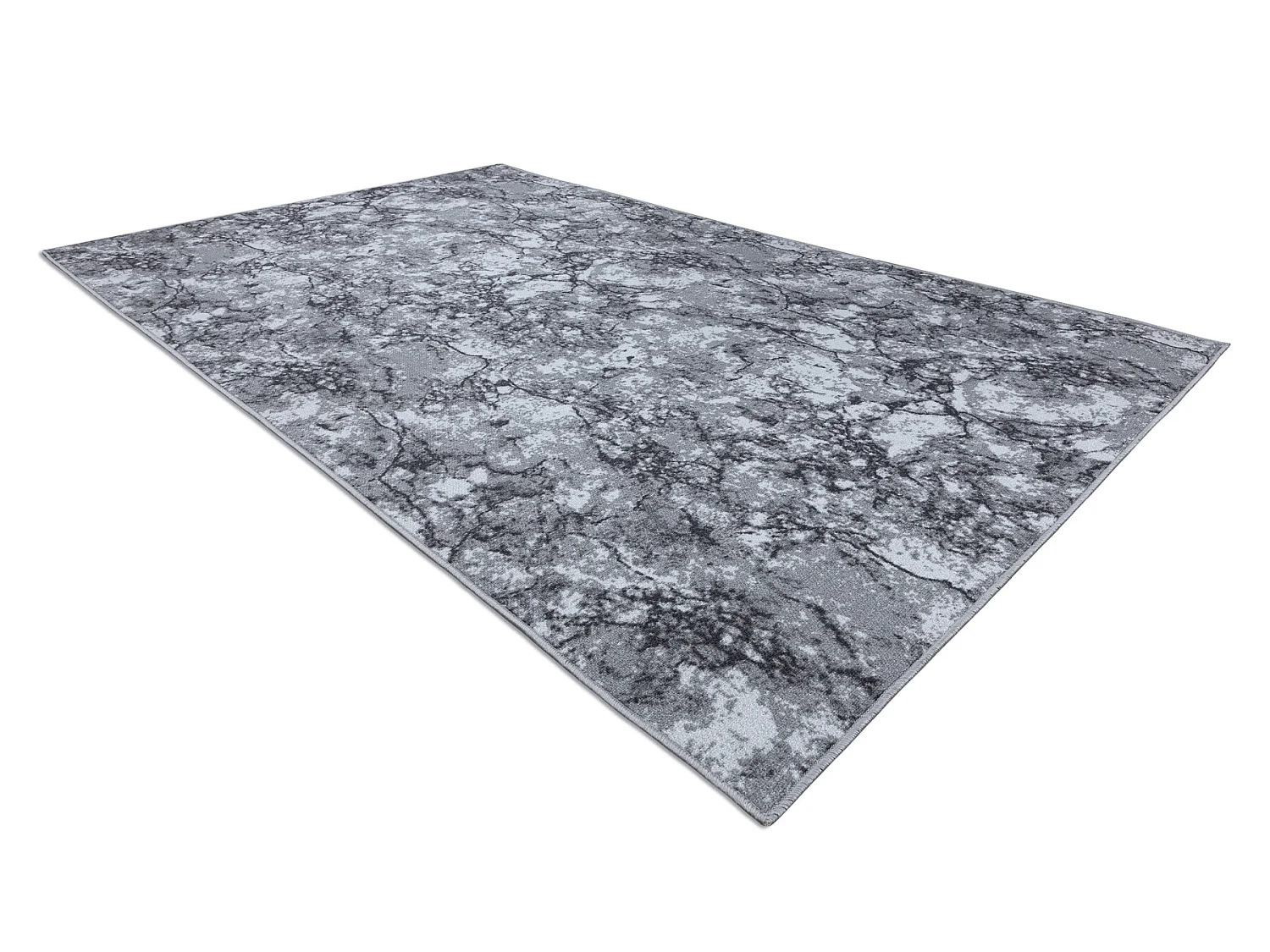 TAPIJT - anti slip vloerbedekking MARBLE marmer, steen grijskleuring 200x200 cm