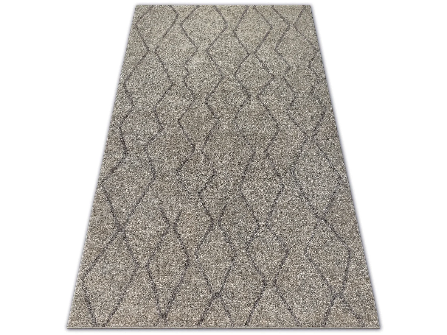 Tapijt SOFT 8050 ZIGZAG , BOHO crème / helder , bruin 140x190 cm