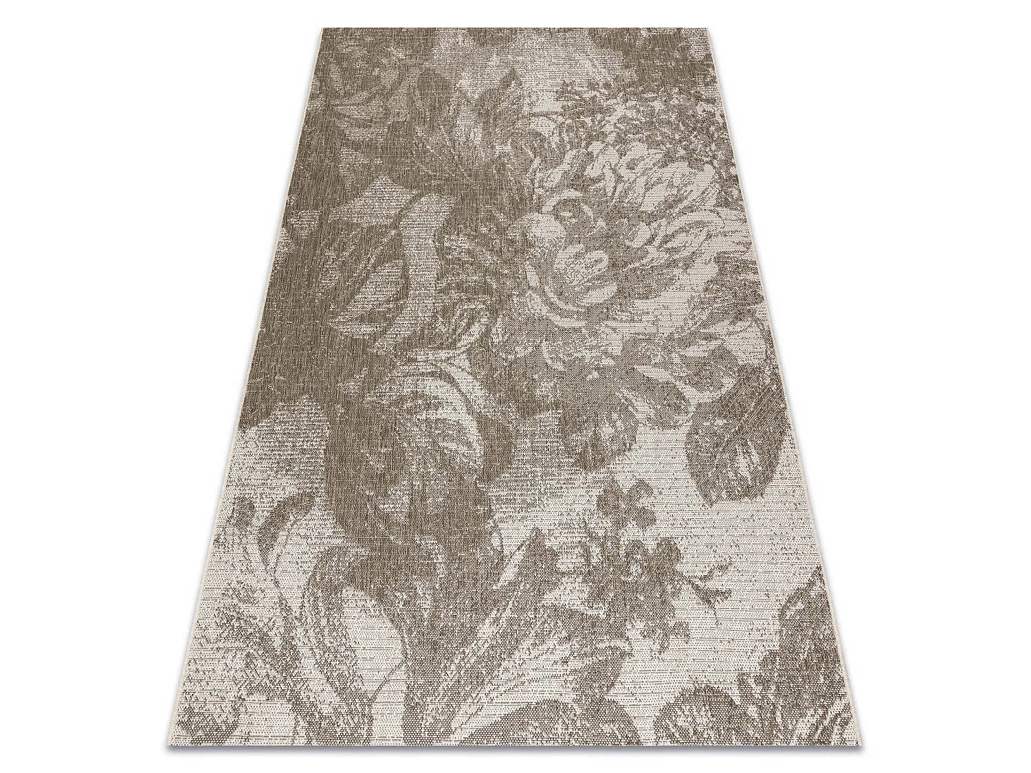 Sisal tapijt SISAL FLOORLUX 20491 BLOEMEN Champagne / donker grijskleu 140x200 cm