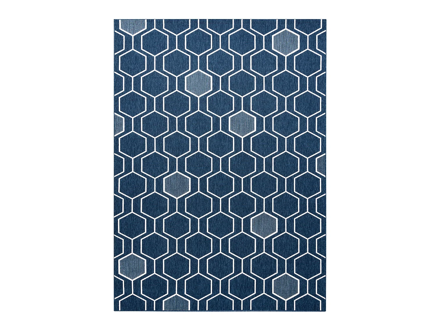 Tapis SPRING 20404994 Hexagone, à cordes, à boucles - bleu 80x150 cm