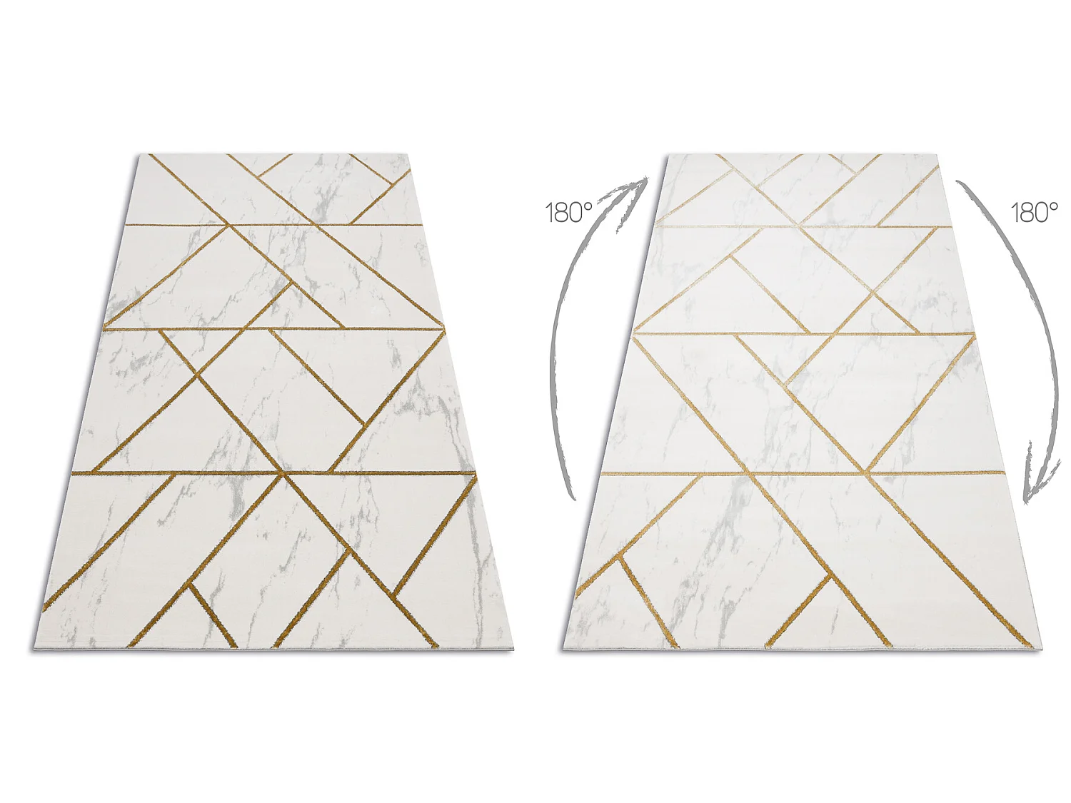 Tapijt EMERALD exclusief 1012 glamour, stijlvol geometrisch, marmer ro 140x190 cm